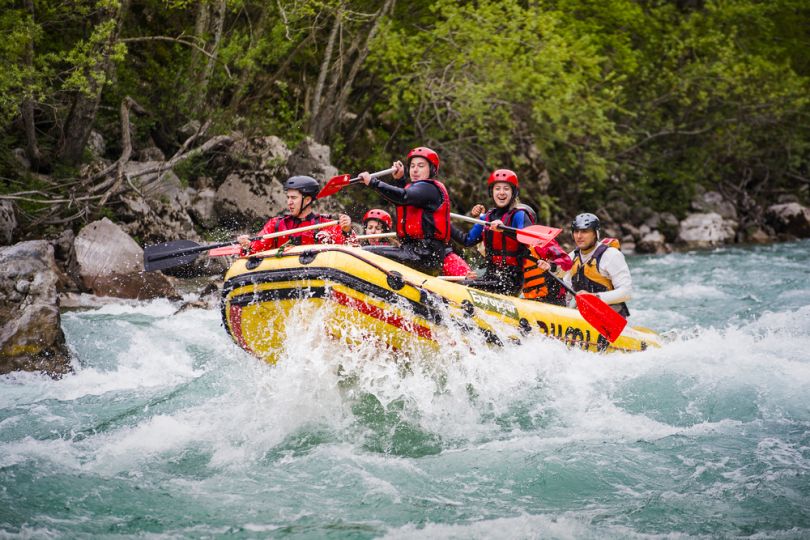 group of people enjoying rafting
